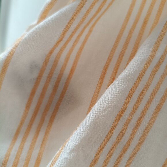 2/$20 Linen Cotton Blend Orange Stripe Button Vest Camisole Top, Woman Medium - Picture 7 of 12